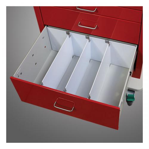 Front and Back Divider System for Unicart Drawers