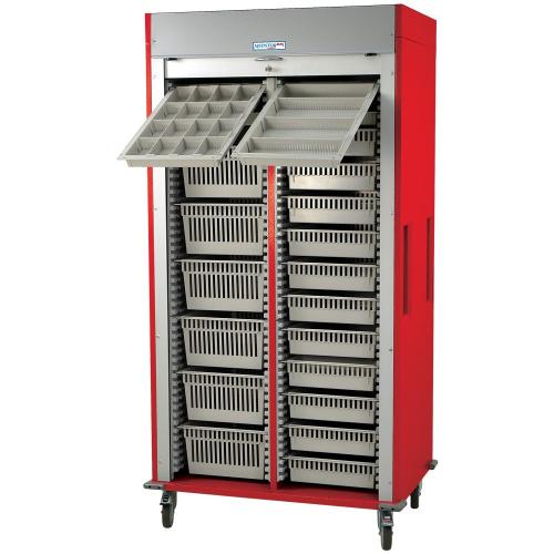 Double Column Medical Storage Cart