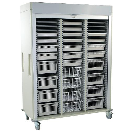 Triple Column Medical Storage Cart