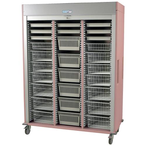 Triple Column Medical Storage Cart