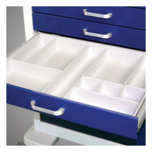 White Plastic Tray with Configured Bins