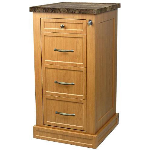 Wooden Laminate Punch Card Medication Cart - WL240PCN-SO