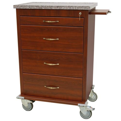 Wood Vinyl Punch Card Medication Cart - WV360PC-CM